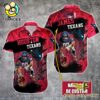 NFL Houston Texans Warrior Mascot Custom Name Hawaiian Shirt