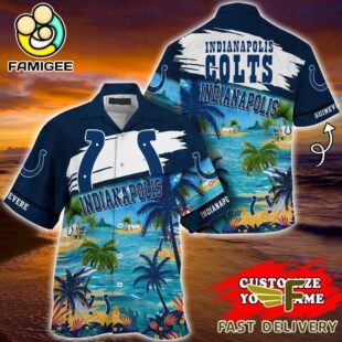 NFL Indianapolis Colts Hawaii Beach Custom Name Hawaiian Shirt