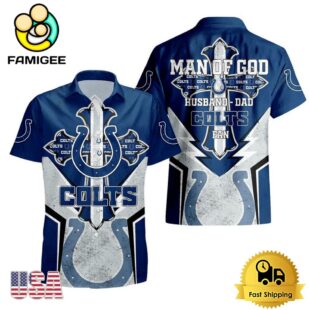 NFL Indianapolis Colts Man Of God Gift For Father's Day Hawaiian Shirt