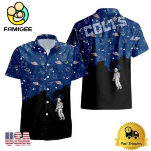 NFL Indianapolis Colts Universal Astronaut Pattern Hawaiian Shirt