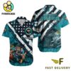 NFL Jacksonville Jaguars Football American Flag Mascot Custom Name Hawaiian Shirt