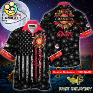 NFL Kansas City Chiefs Happy Mother Day And Happy Father Day Custom Name Hawaiian Shirt