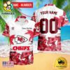 NFL Kansas City Chiefs Hibiscus Flower Custom Name Hawaiian Shirt