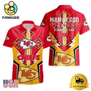 NFL Kansas City Chiefs Man Of God Gift For Father's Day Hawaiian Shirt