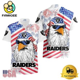 NFL Las Vegas Raiders American Eagle Emblem Hawaiian Shirt