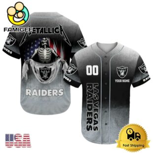 NFL Las Vegas Raiders And Metallica Tour 2025 Custom Baseball Jersey