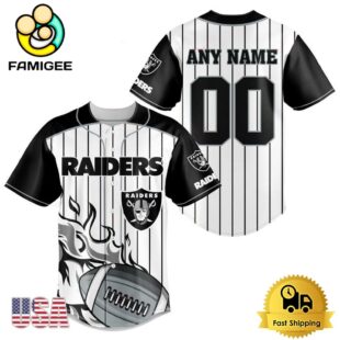 NFL Las Vegas Raiders Game Day Ready Custom Baseball Jersey