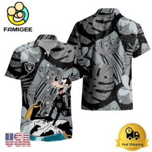 NFL Las Vegas Raiders Goofy Disney Limited Edition Hawaiian Shirt