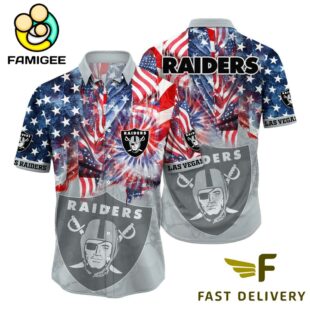 NFL Las Vegas Raiders Independence Day Hawaiian Shirt