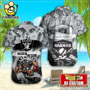 NFL Las Vegas Raiders Mascot Football Hawaiian Shirt
