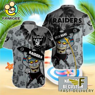 NFL Las Vegas Raiders Retro Custom Name Hawaiian Shirts