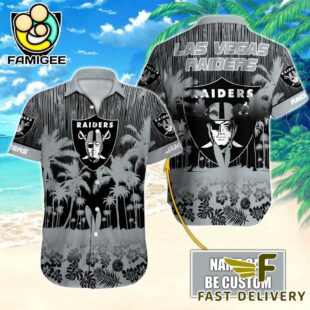 NFL Las Vegas Raiders Vintage Style Custom Name Hawaiian Shirt