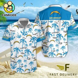 NFL Los Angeles Chargers Coconut Logo Beach Hawaiian Shirt