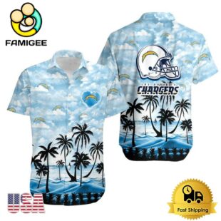 NFL Los Angeles Chargers Coconut Palms Limited Edition Hawaiian Shirt