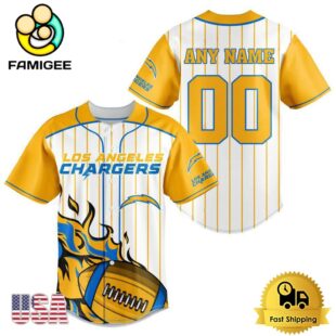 NFL Los Angeles Chargers Game Day Ready Custom Baseball Jersey