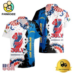 NFL Los Angeles Chargers Happy Independence Day Hawaiian Shirt