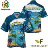 NFL Los Angeles Chargers Hawaii Beach Custom Name Hawaiian Shirt