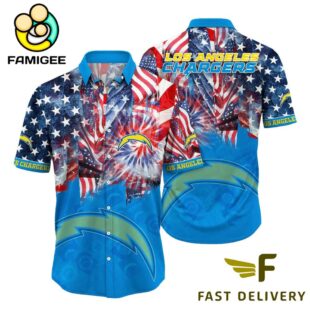 NFL Los Angeles Chargers Independence Day Hawaiian Shirt