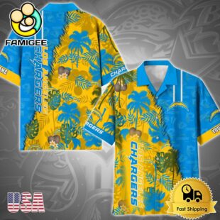 NFL Los Angeles Chargers Tropical Style Custom Hawaiian Shirt