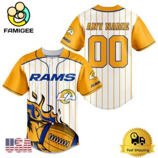 NFL Los Angeles Rams Game Day Ready Custom Baseball Jersey