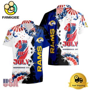 NFL Los Angeles Rams Happy Independence Day Hawaiian Shirt