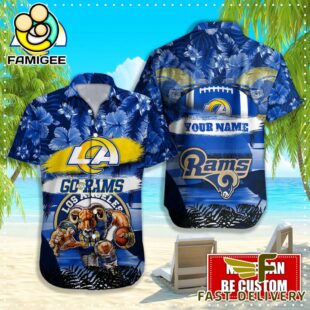 NFL Los Angeles Rams Mascot Football Hawaiian Shirt