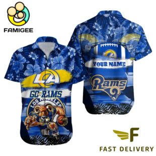NFL Los Angeles Rams Mascot Football Hawaiian Shirt
