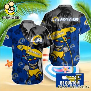 NFL Los Angeles Rams Retro Custom Name Hawaiian Shirts