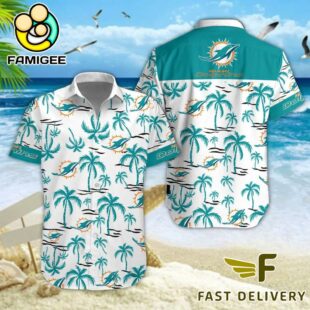 NFL Miami Dolphins Coconut Logo Beach Hawaiian Shirt
