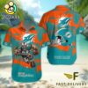 NFL Miami Dolphins Football Mascot Custom Name Hawaiian Shirt