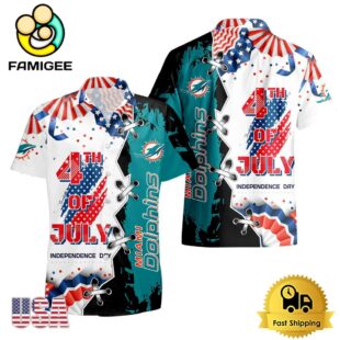 NFL Miami Dolphins Happy Independence Day Hawaiian Shirt
