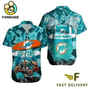 NFL Miami Dolphins Mascot Football Hawaiian Shirt
