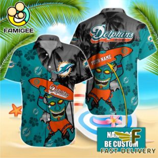NFL Miami Dolphins Retro Custom Name Hawaiian Shirts