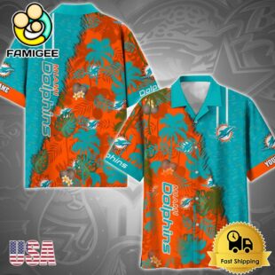 NFL Miami Dolphins Tropical Style Custom Hawaiian Shirt