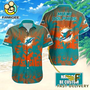 NFL Miami Dolphins Vintage Style Custom Name Hawaiian Shirt