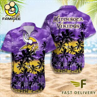 NFL Minnesota Vikings Logo Team Vintage Hawaiian Shirt