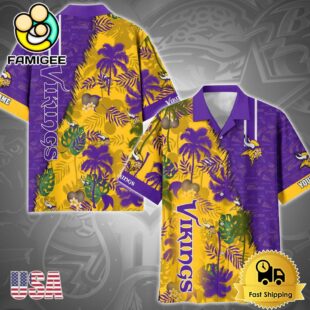 NFL Minnesota Vikings Tropical Style Custom Hawaiian Shirt