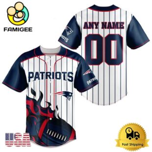 NFL New England Patriots Game Day Ready Custom Baseball Jersey