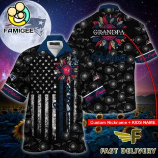NFL New England Patriots Happy Mother Day And Happy Father Day Custom Name Hawaiian Shirt