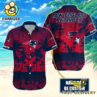 NFL New England Patriots Vintage Style Custom Name Hawaiian Shirt
