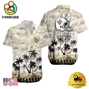 NFL New Orleans Saints Coconut Palms Limited Edition Hawaiian Shirt