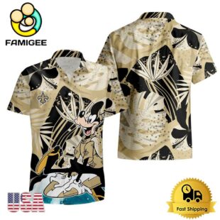 NFL New Orleans Saints Goofy Disney Limited Edition Hawaiian Shirt