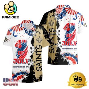 NFL New Orleans Saints Happy Independence Day Hawaiian Shirt