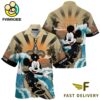 NFL New Orleans Saints Mickey Mouse Surfing Custom Name Hawaiian Shirt