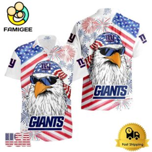 NFL New York Giants American Eagle Emblem Hawaiian Shirt