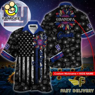 NFL New York Giants Happy Mother Day And Happy Father Day Custom Name Hawaiian Shirt