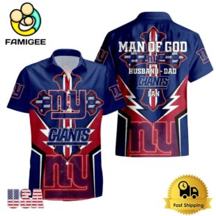 NFL New York Giants Man Of God Gift For Father's Day Hawaiian Shirt