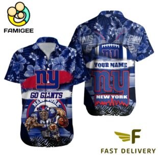 NFL New York Giants Mascot Football Hawaiian Shirt