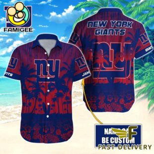 NFL New York Giants Vintage Style Custom Name Hawaiian Shirt