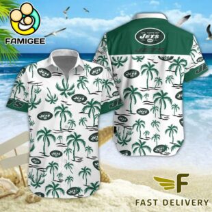 NFL New York Jets Coconut Logo Beach Hawaiian Shirt